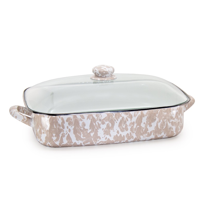 Taupe Swirl Roasting Pan