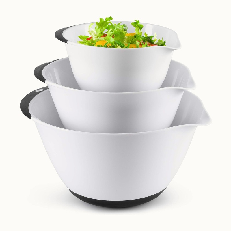 3-Piece Plastic Mixing Bowl Set