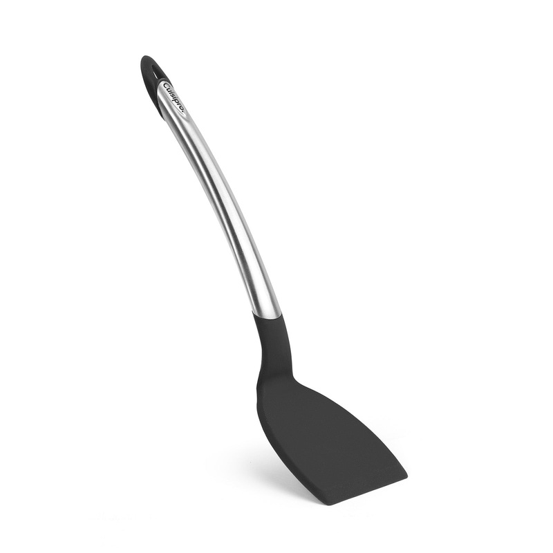 Cuisipro Silicone & Stainless Steel 12.5-Inch Turner, Black