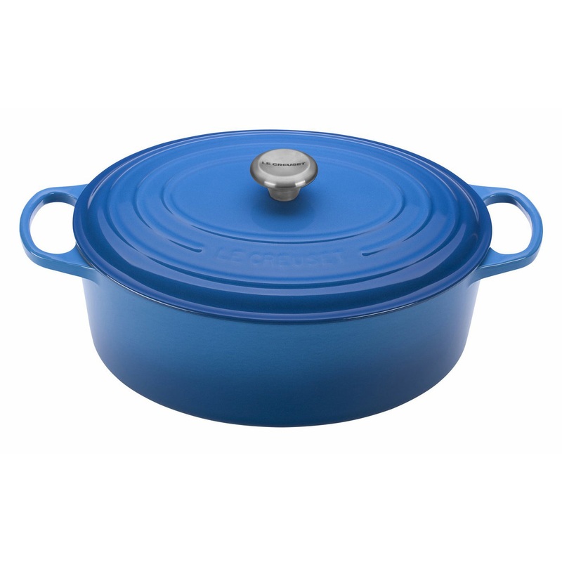 Le Creuset 9 1/2 Qt. Signature Oval Dutch Oven w/Stainless Steel Knob – Marseille- Personalized Engraving Available