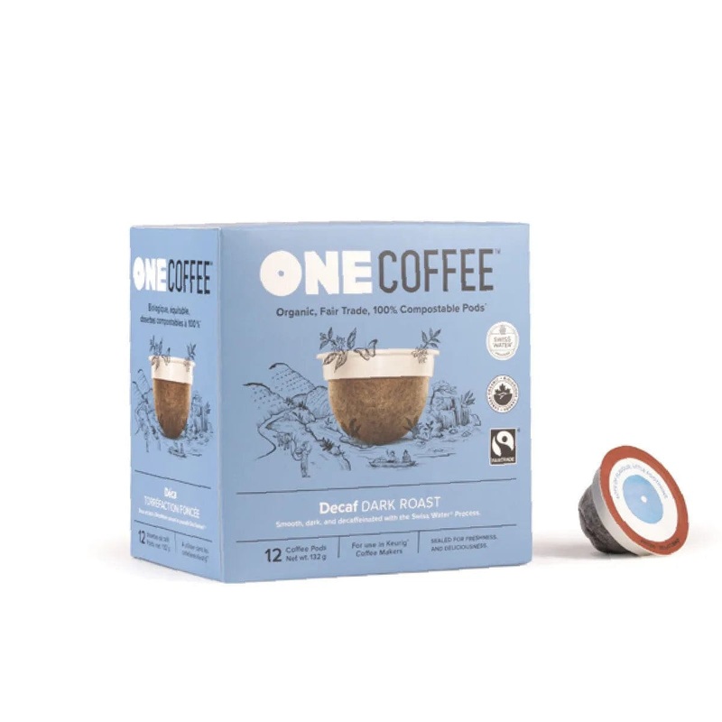 OneCoffee Dark Roast Decaf Single-Serve Pods (Box of 12)