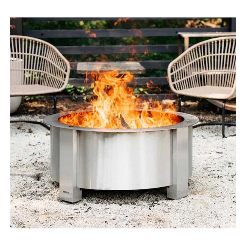 Breeo X Series Smokeless Firepit 30″ – Stainless Steel