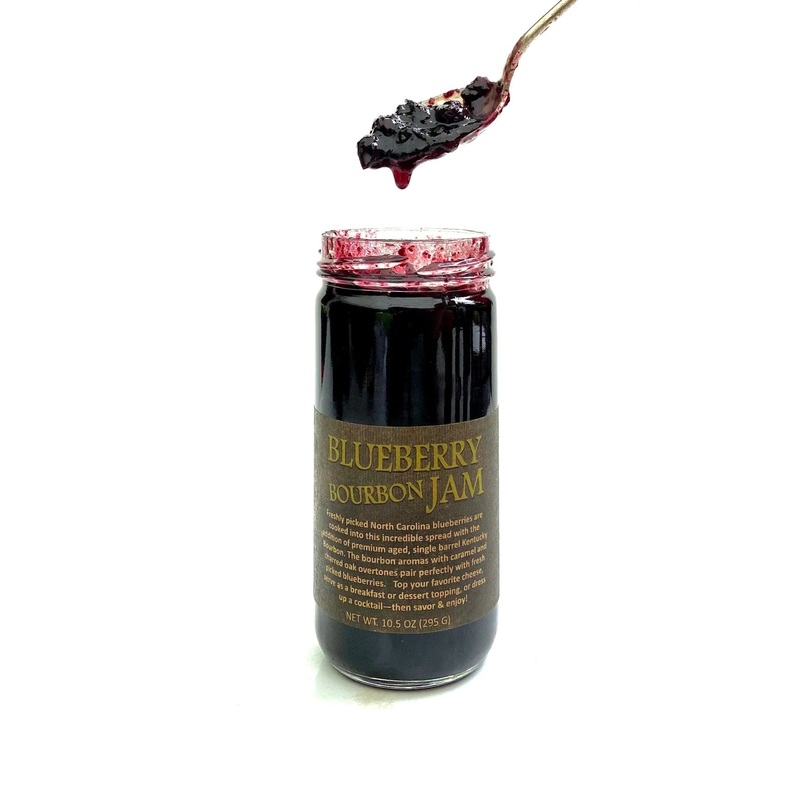 Copper Pot & Wooden Spoon Bourbon Blueberry Jam