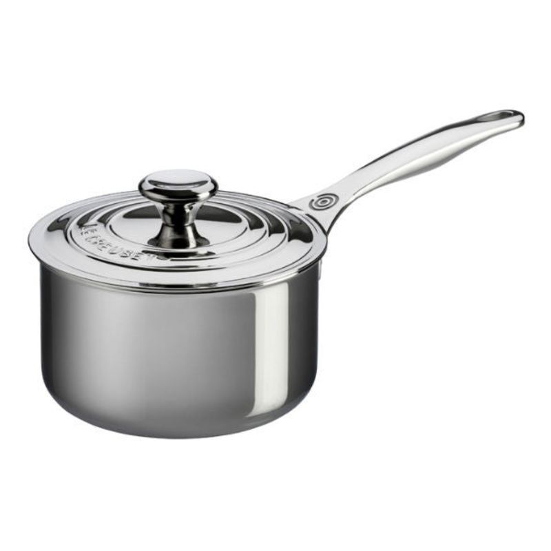 Le Creuset – 3 Qt. Stainless Steel Sauce Pan w/ Lid