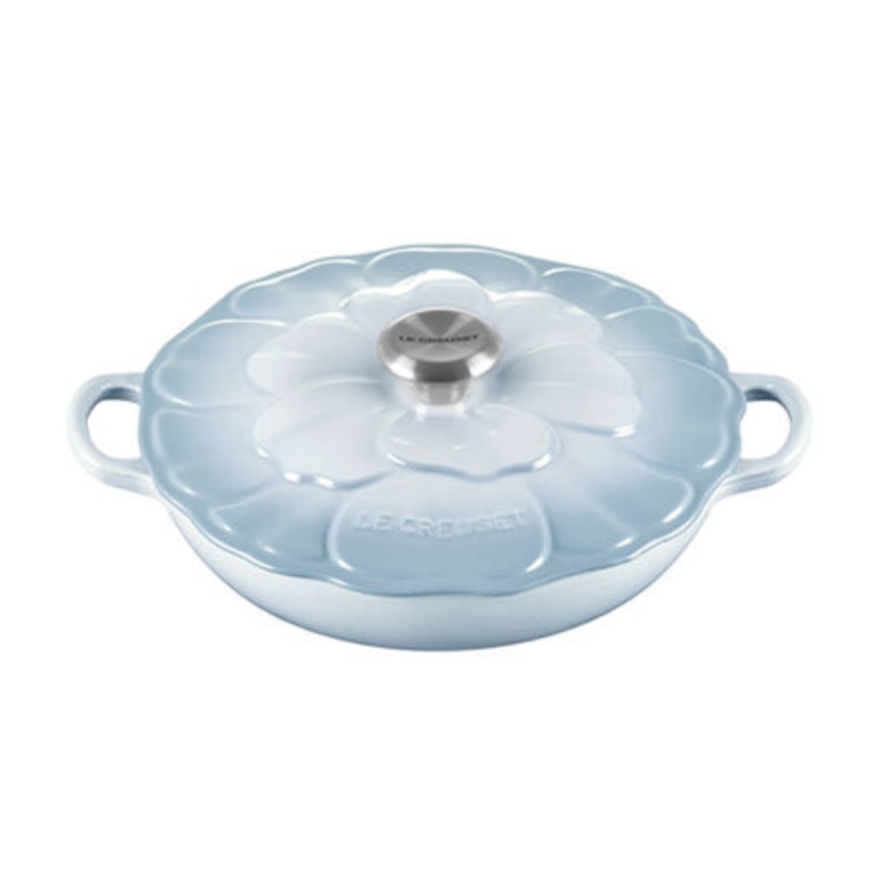 Le Creuset Signature Petal Braiser – Coastal Blue