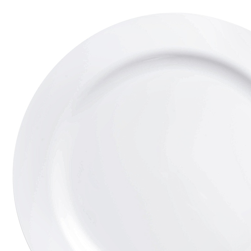 Solid White Economy Round Disposable Plastic Pastry Plates (6.25″)