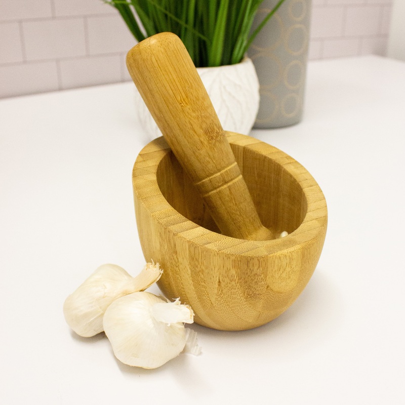 BergHOFF Bamboo 2Pc Mortar and Pestle, Natural