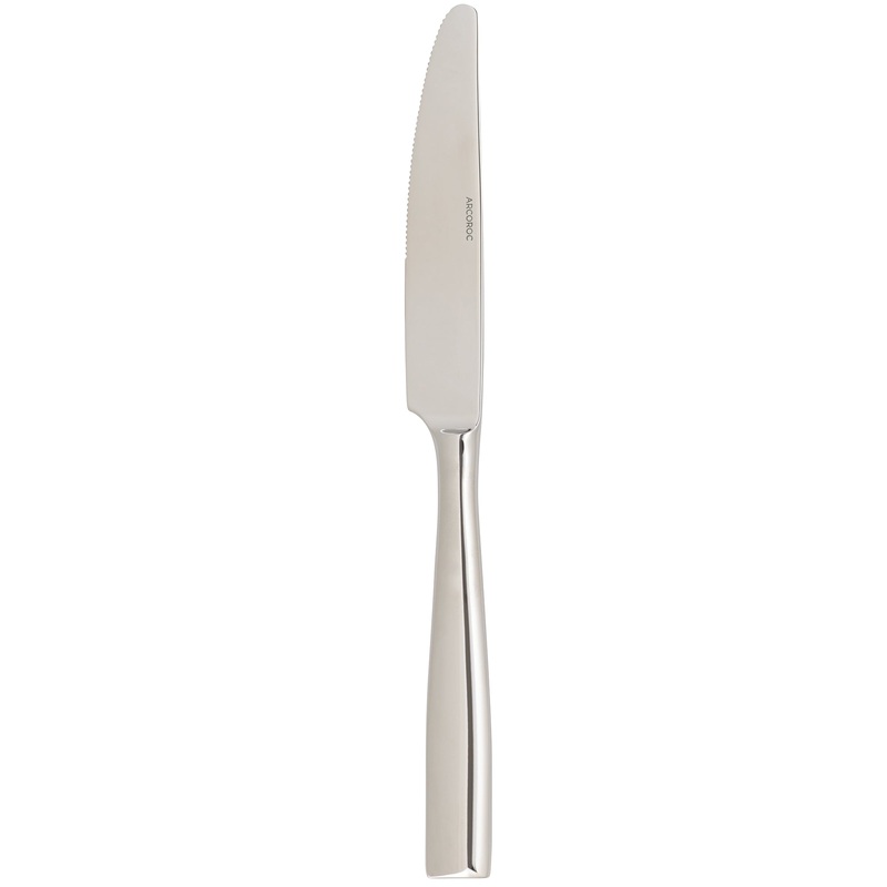Arcoroc FL404 Liv 9 1/2″ 18/0 Stainless Steel Heavy Weight Solid Handle Dinner Knife by Arc Cardinal – 12/Pack