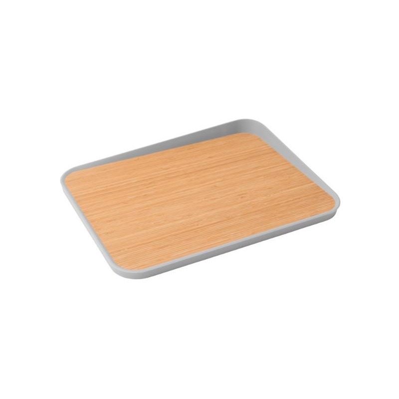 BergHOFF Leo 16.25″ Bamboo Cutting Board, Anti-Slip, Rubber Ring, Grey