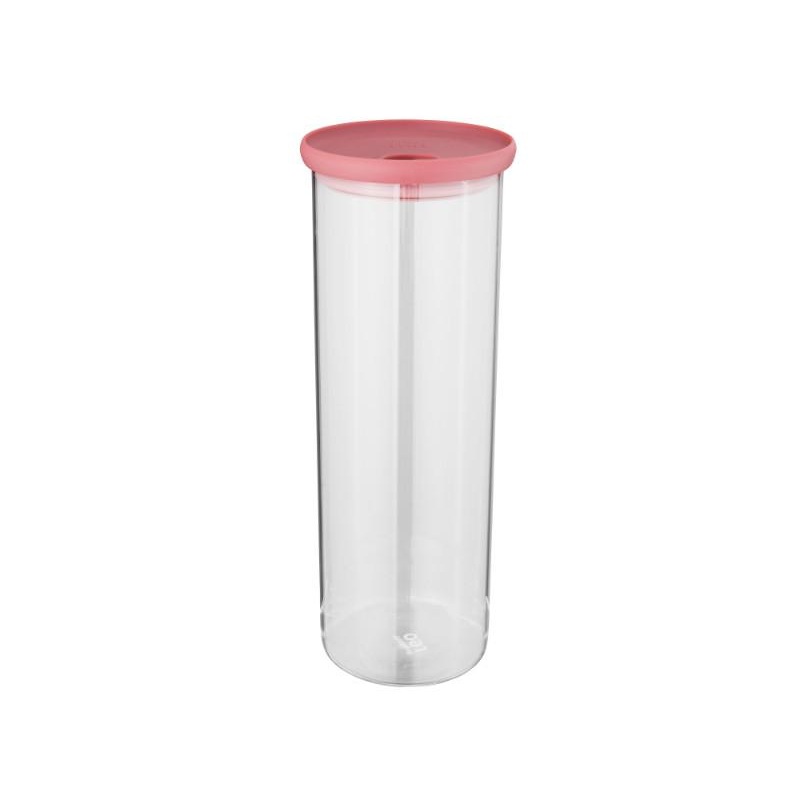 BergHOFF Leo 2qt. Glass Pasta Container, Pink