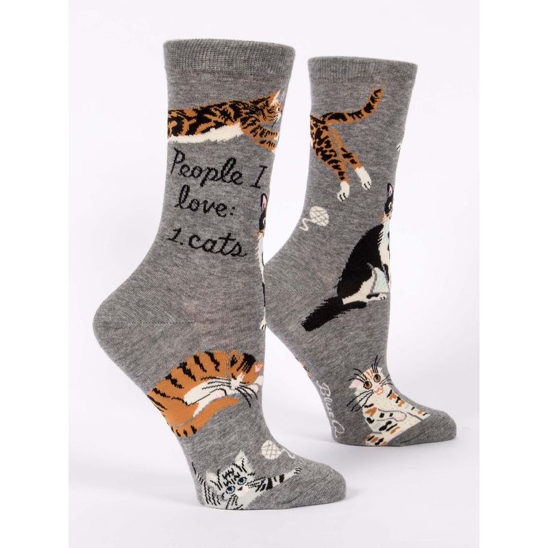 Blue Q Women’s Crew Socks – People I Love: Cats