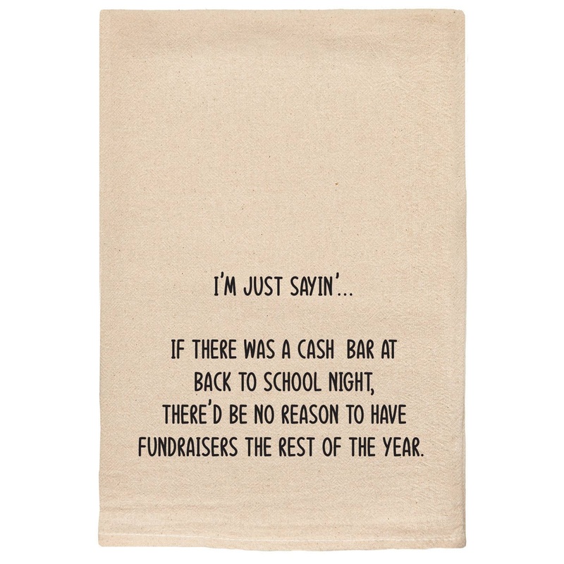 Cash bar at back to school night | teacher’s gift Tea Towels