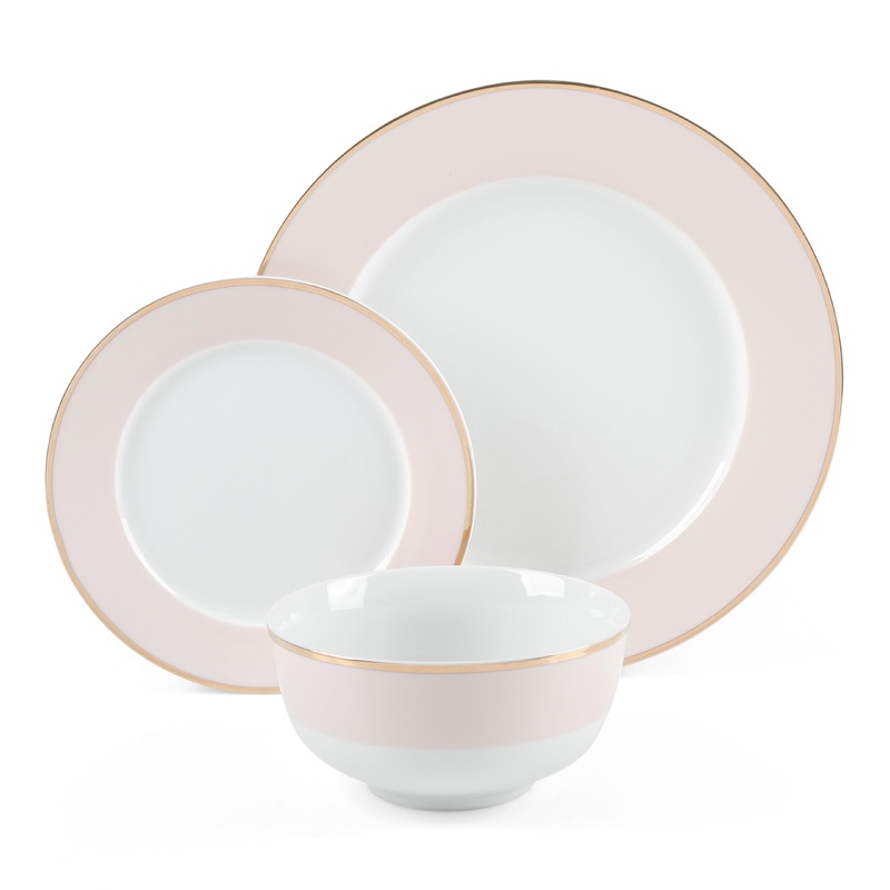 Martha Stewart Gracie Lane 12-Piece Porcelain Decorated Dinnerware Set