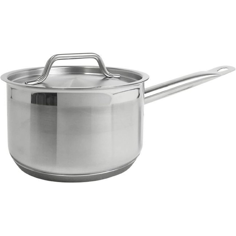 Stainless Steel SaucePan with Lid- Multipurpose Sauce Pan Set Cookware Use for Home Kitchen Restaurant Cooking Sauce Pan Oven Safe Induction Ready NSF