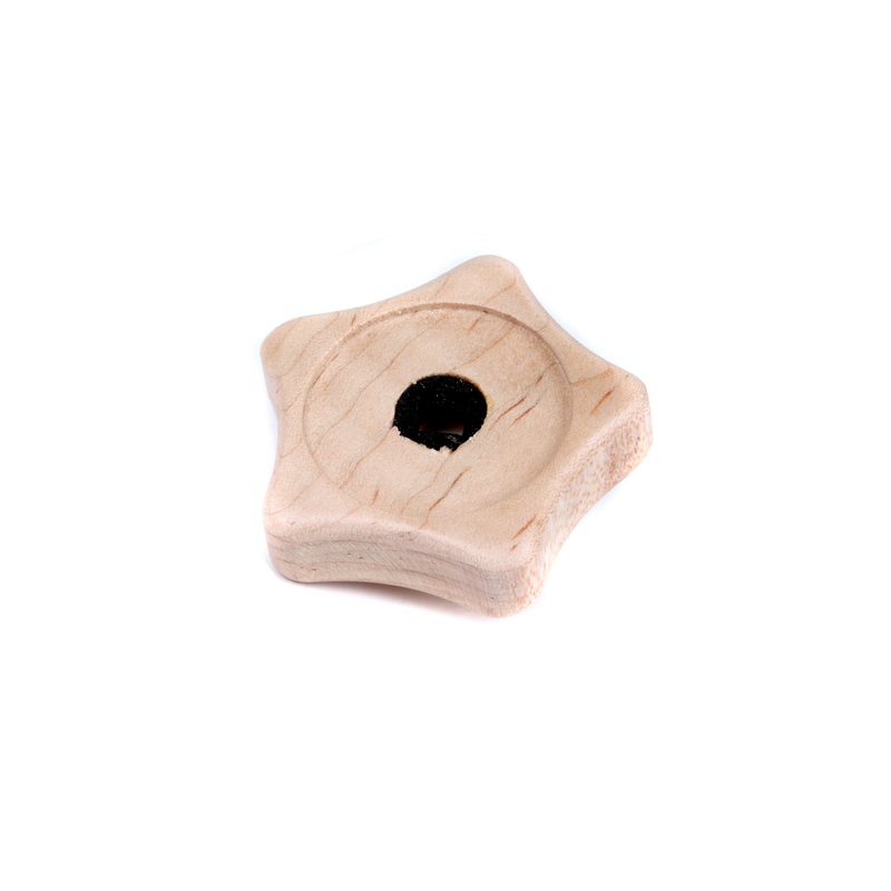 Custom Wood Steam/Water Knob – Ecm 5 Point – Tiger Maple | Arnold Wood Working ECMKNOB5PTTMP