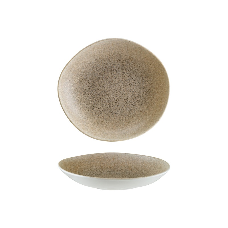 Luca Salmon Matte 10.25″ x 9.5″ x h:2.5″ 36 oz. Organic Salmon Porcelain Bowl