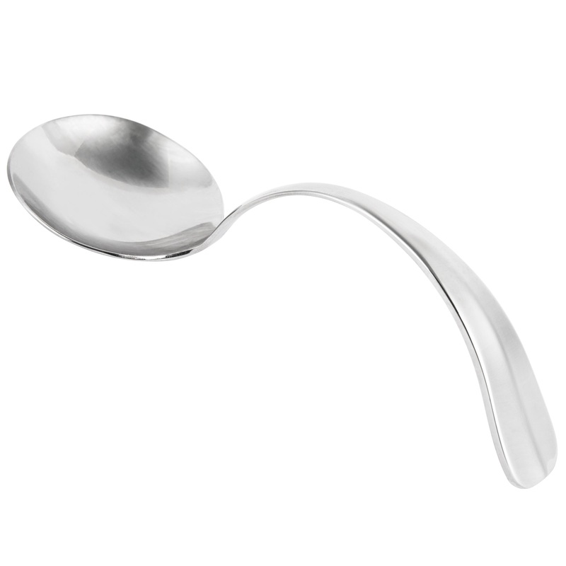 Bon Chef STS1101 18/10 Stainless Steel Extra Heavy Chambers Bouillon Tasting Spoon – 12/Pack