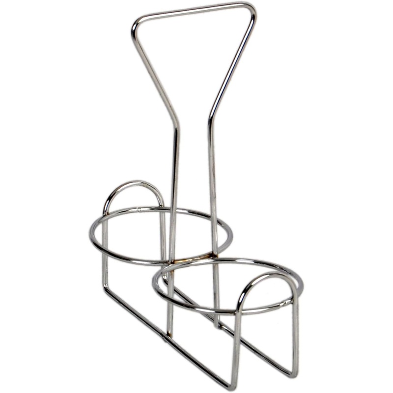 Condiment Jar Holder Iron Plated Hole Size: 3-3/8″ Diameter – Condiment Rack Holder Table Caddy Tabletop Seasoning Spice Organizer for Home and Restaurant