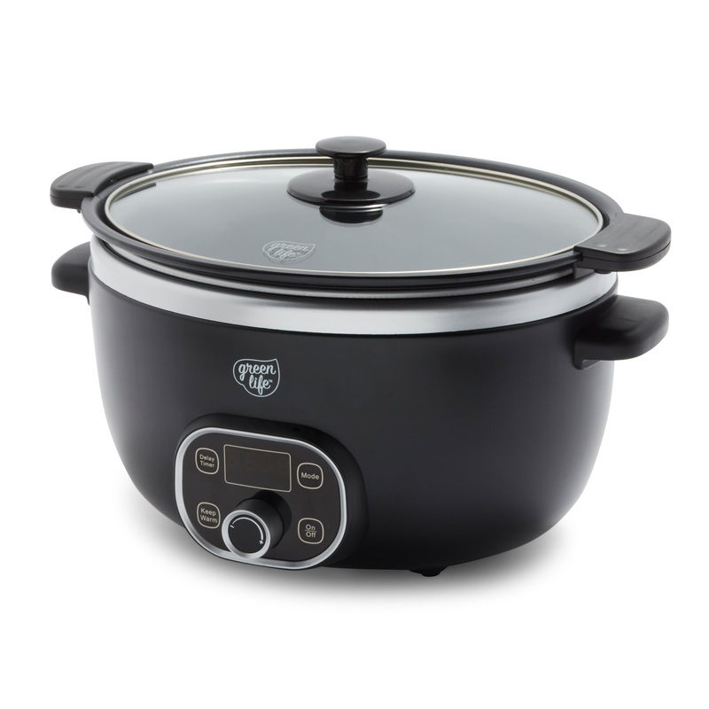 GreenLife Healthy Duo 6-Quart Slow Cooker | Black
