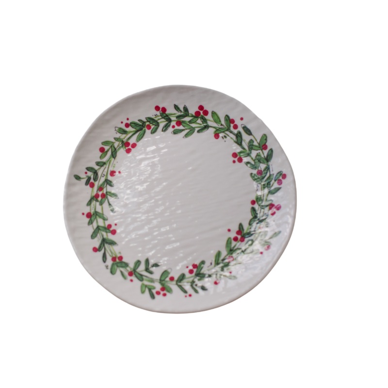 Relish Dinner Plate – Holiday Wreath