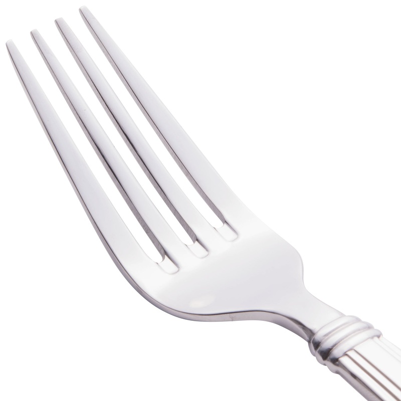 World Tableware 977 030 Slate 7 3/8″ 18/0 Stainless Steel Heavy Weight Utility / Dessert Fork – 12/Pack
