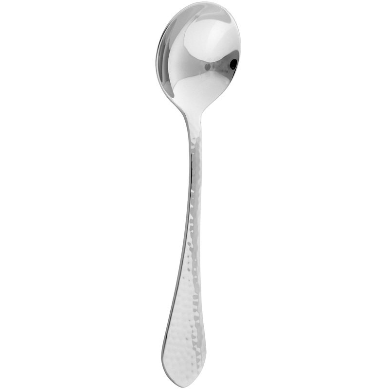 Arcoroc T8009 Stone 6 7/8″ 18/10 Stainless Steel Extra Heavy Weight Soup Spoon by Arc Cardinal – 12/Pack