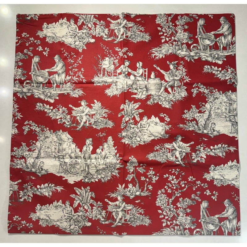 Le Cluny- Provence Villandry Red Tablecloth (58″ Square)