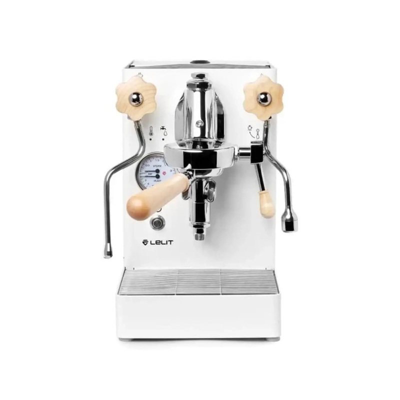 Lelit MaraX 1 Group Home Espresso Machine (White/Wood)