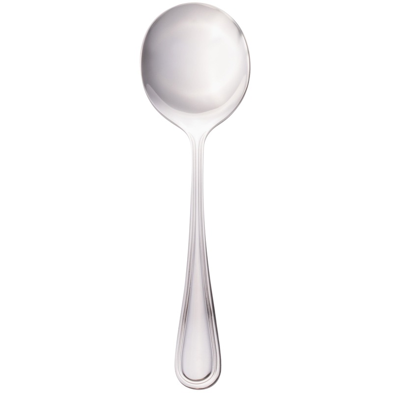 Walco PAC12 Pacific Rim 5 3/4″ 18/10 Stainless Steel Extra Heavy Weight Bouillon Spoon – 12/Pack