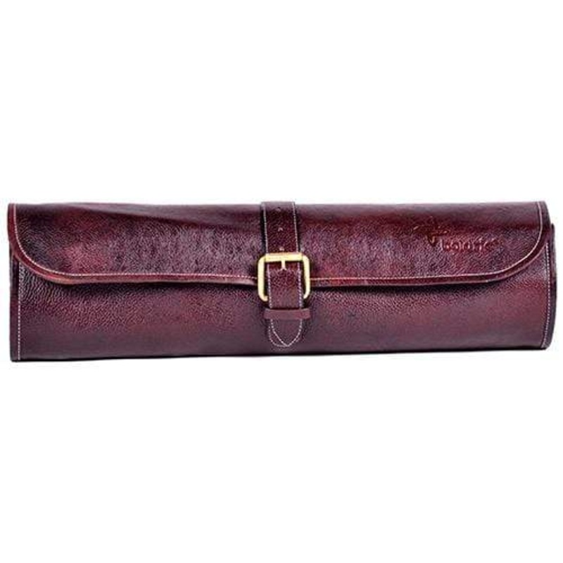 Boldric Brown Leather Single Buckle Knife Roll