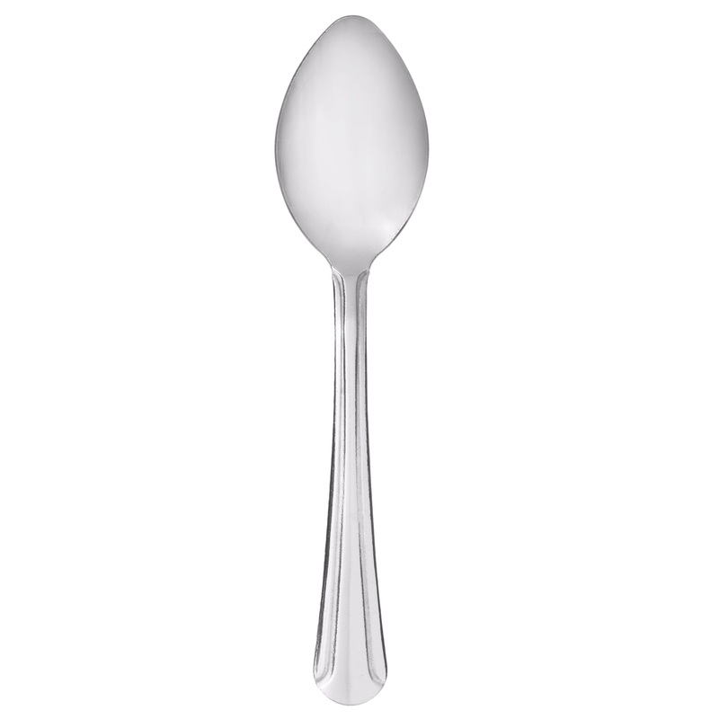 Choice Dominion 4 1/4″ 18/0 Stainless Steel Demitasse Spoon – 12/Pack