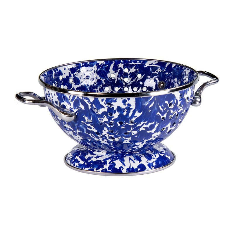 Cobalt Swirl Petite Colander