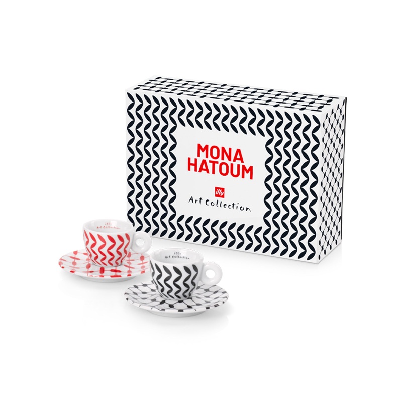 Illy Mona Hatoum Set of 2 Espresso Cups and Saucers