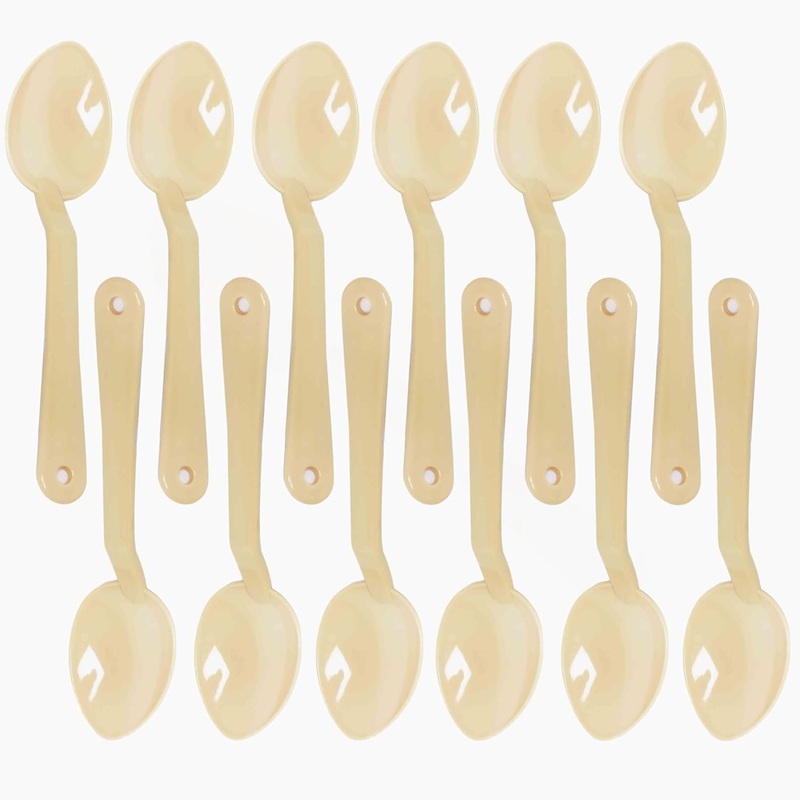 Serving Spoon Polycarbonate Set of 12- Catering Spoons Large Serving Spoons Utensils for Buffet Banquet Flatware Kitchen Basics Serving