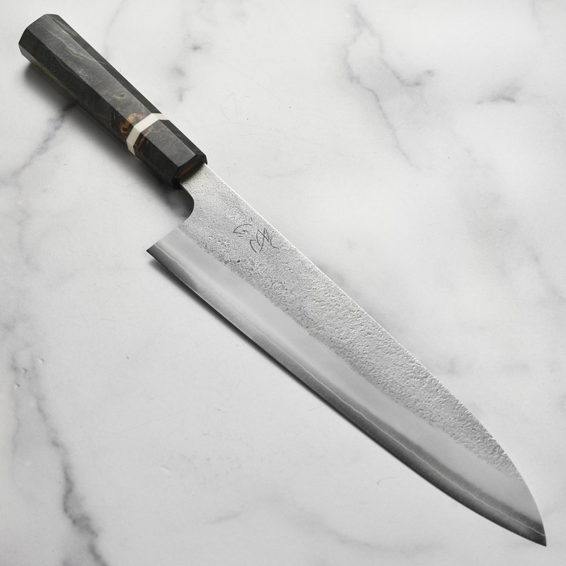 Yoshikane SKD Nashiji Stainless Clad 10.6″ Gyuto, Extra Tall