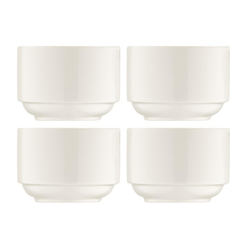 Banquet dia.3.25″ h:2.5″ 8 oz. Round Warm White Porcelain Bowl (Set of 4)