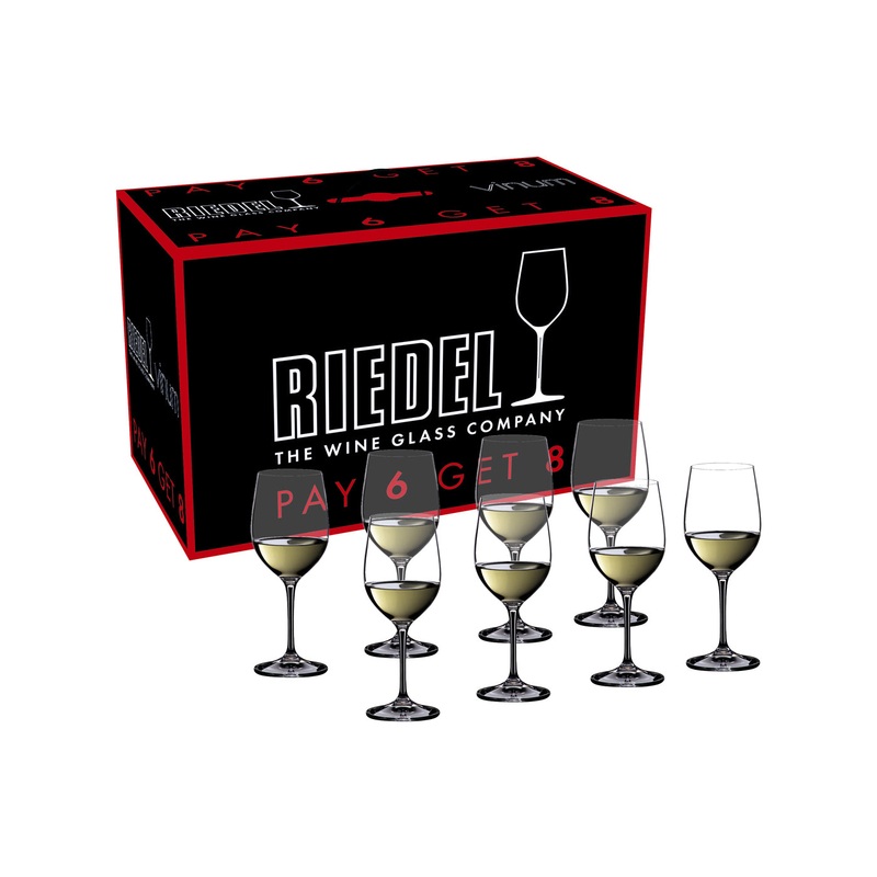 Riedel Vinum Viognier/Chardonnay Glass – Buy 6 Get 8 – Set of 8