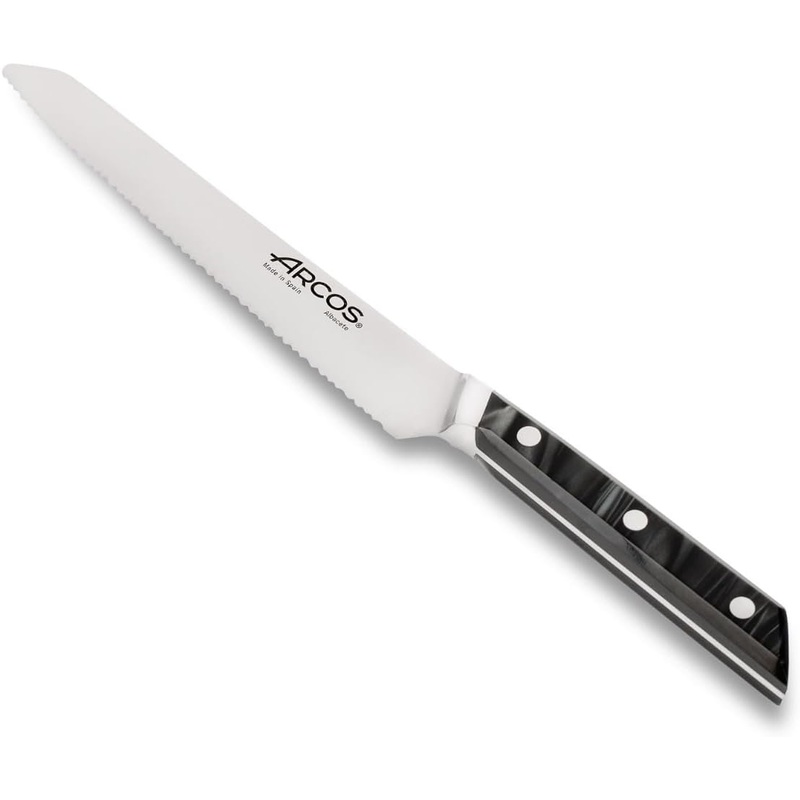 Arcos Eclipse Series – 8″ Serrated Bread Knife, Black Acrylic Handle