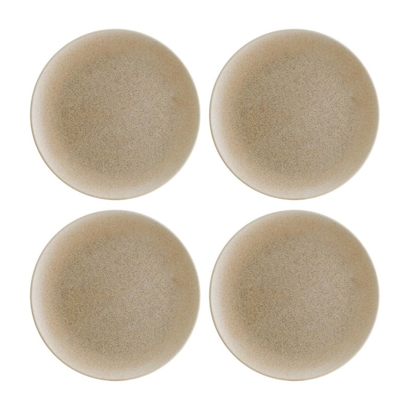 Luca Salmon Matte dia.8.25″ Round Salmon Porcelain Plate (Set of 4)