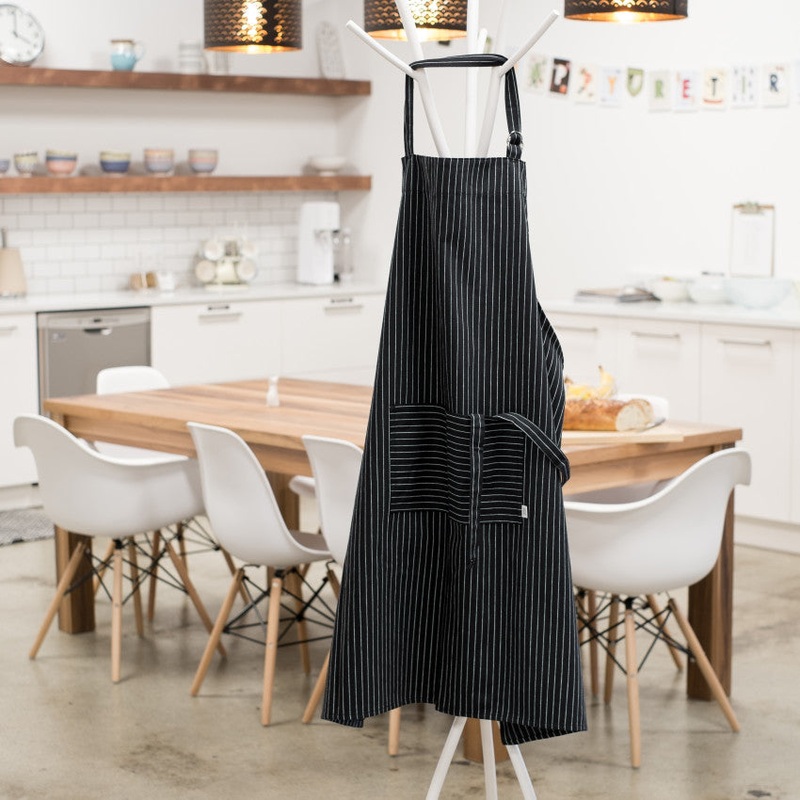 Now Designs Mighty Apron – Black Pinstripe