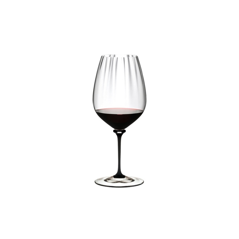 Riedel Fatto A Mano Performance Cabernet Wine Glass, 29 oz., Black Stem