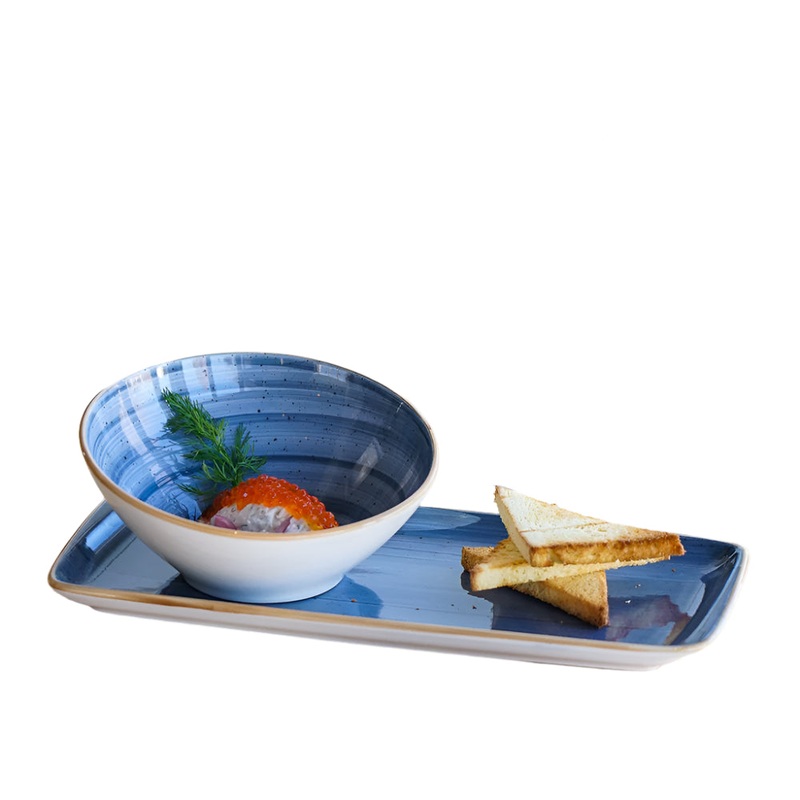 Dusk dia.7.25″ h:3.25″ 15 oz. Round Blue Porcelain Bowl