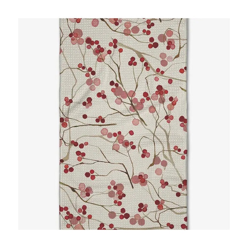 Geometry Berry Branches Kitchen Towel