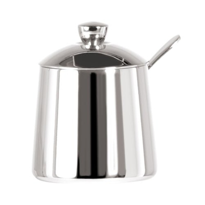 Sugar Bowl w/ Spoon, Mirror Finish