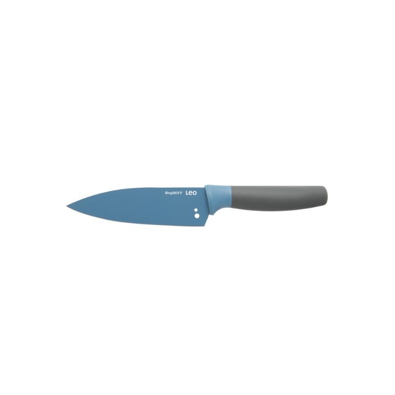 BergHOFF Leo 5.5″ Stainless Steel Chef Knife with Herb Stripper, Blue