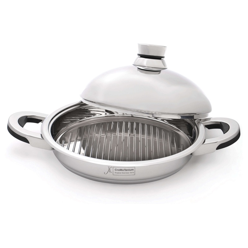 BergHOFF TFK 18/10 Stainless Steel Grill Pan, 12″
