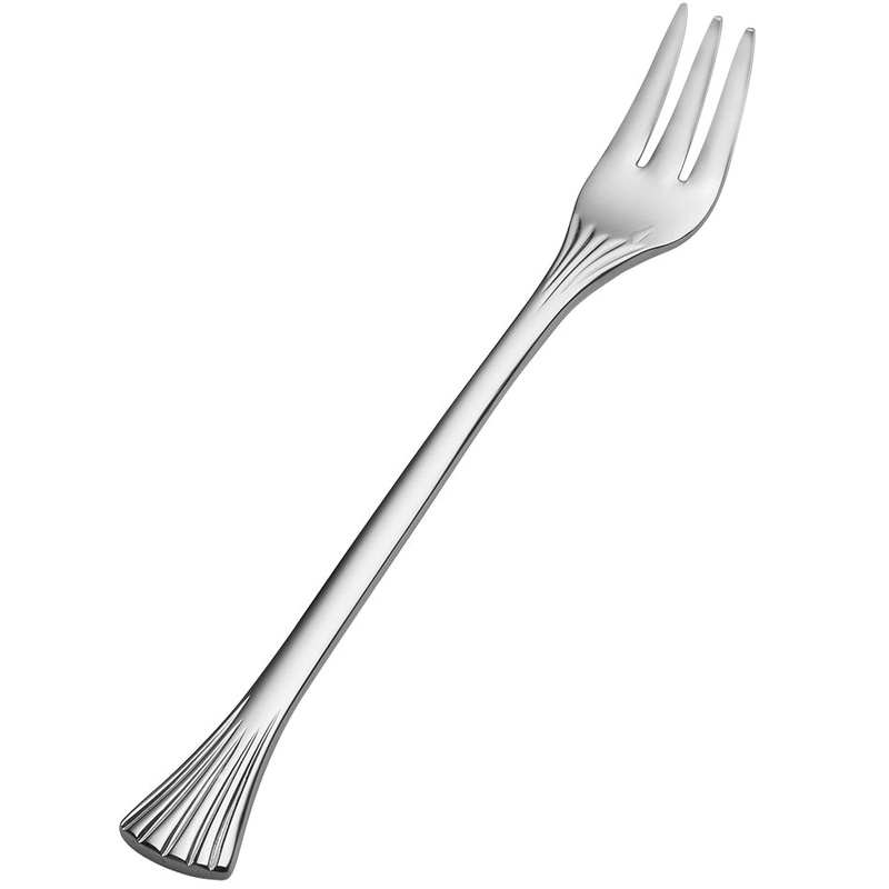 Bon Chef S2808 Mimosa 5 5/8″ 18/10 Stainless Steel Extra Heavy Weight Oyster / Cocktail Fork – 12/Pack