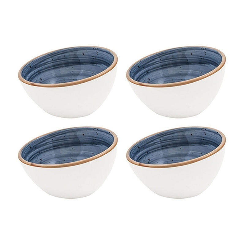 Dusk dia.3.25″ h:1.75″ 2 oz. Round Blue Porcelain Ramekin (Set of 4)