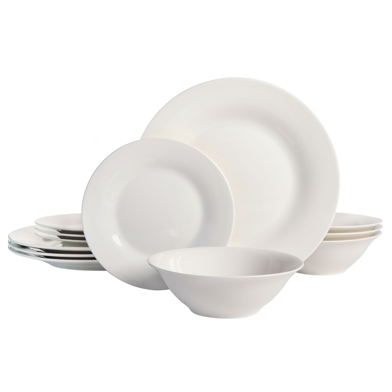 Gibson Home Everyday Round 12-Piece Fine Ceramic Dinnerware Set