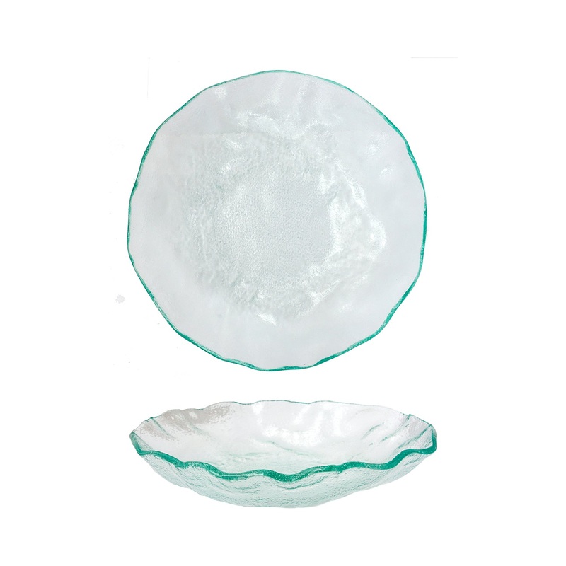 Glass Dinnerware dia.12″ h:2.25″ 60 oz. Round Clear Glass Bowl